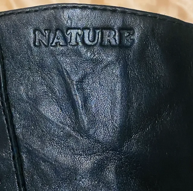 Botas Cowboy Piel Vintage Nature Negras