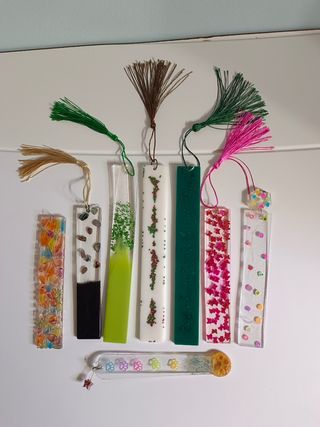 Marcapáginas artesanales de resina