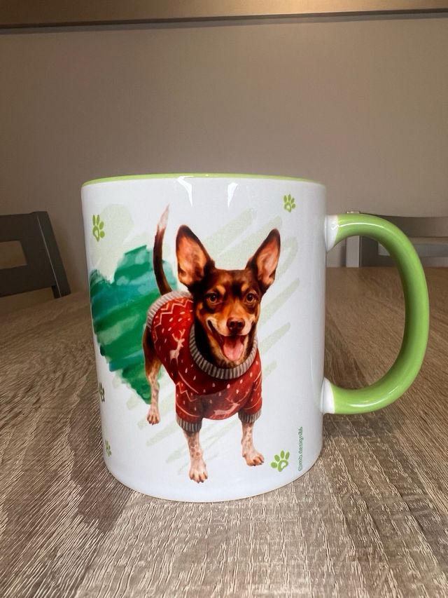 Taza personalizada con diseño de perro y nombre