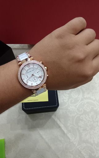 Orologio Michael Kors ramato e bianco da donna