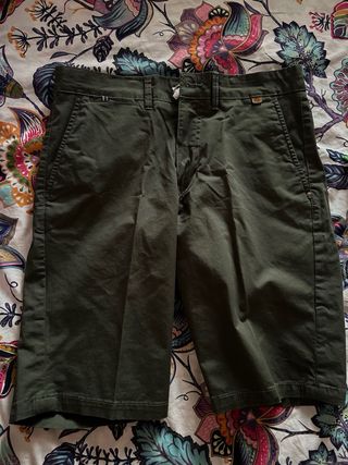 Bermuda Be Board Gabardine Stretch Olive taglia 46