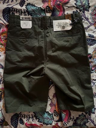 Bermuda Be Board Gabardine Stretch Olive taglia 46