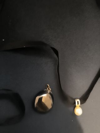 Conjunto de 2 collares con colgante. Hematite 