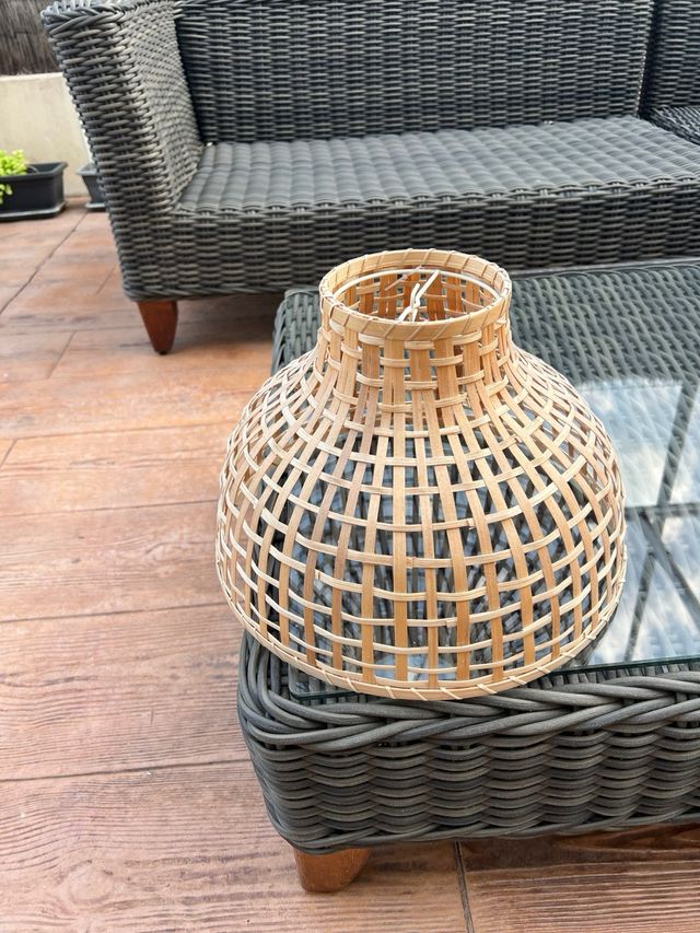 Pantalla Lámpara Bambú Ikea