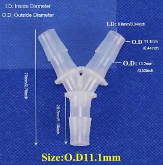 Conectores en forma de Y para tubos de oxígeno