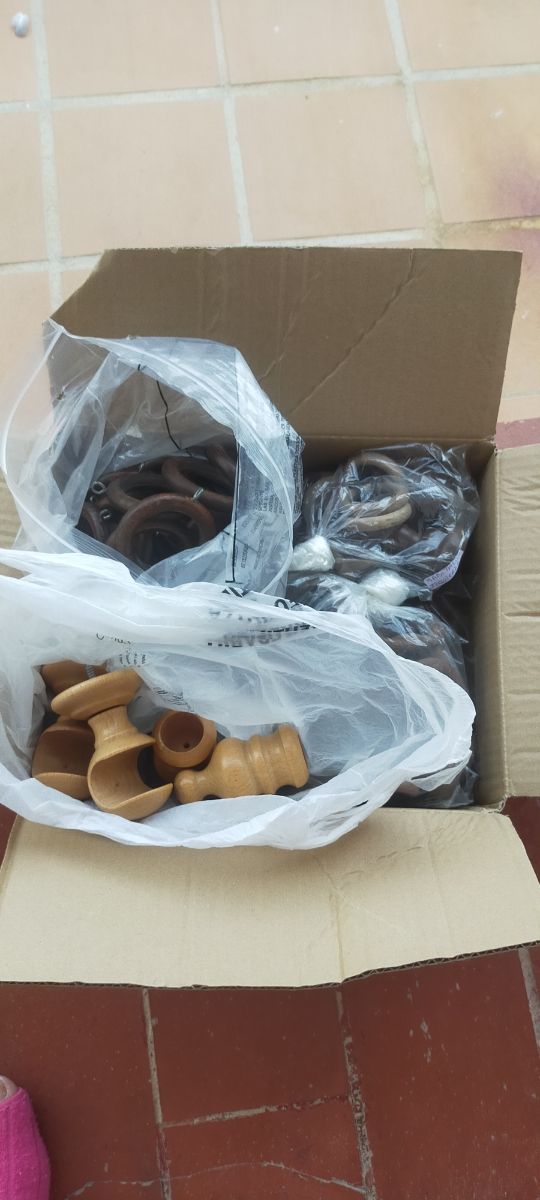 Barras para cortinas de madera y metal