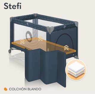 Cuna de Viaje Lionelo Stefi Azul