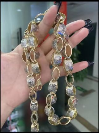 Cadena Versace Árabe Oro y Plata