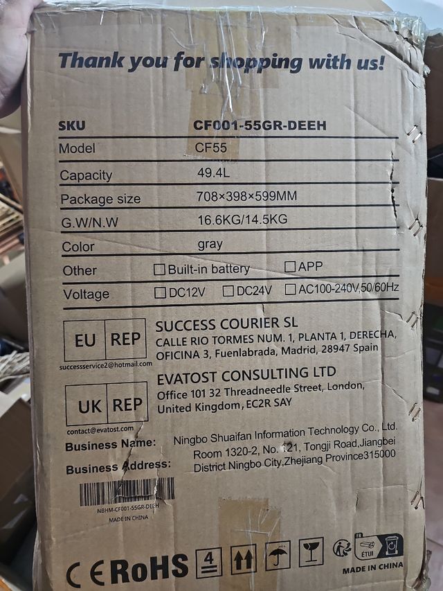 Nevera portátil EUHOMY 49.4L