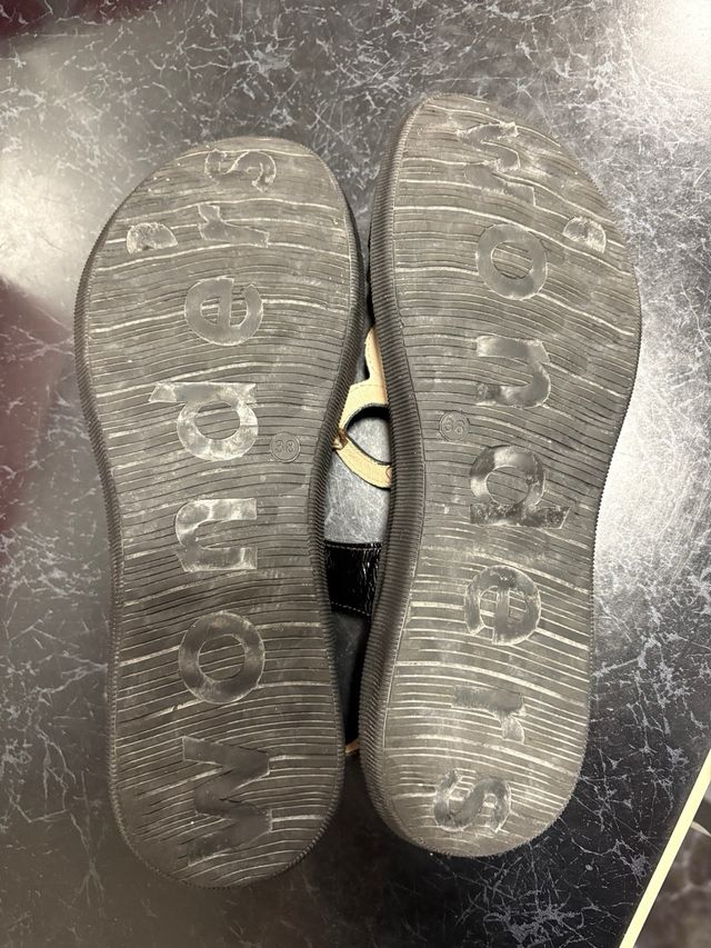 Sandalias Wonders Mujer Negras