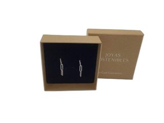 pendientes plata 925mm con piedra con circonita