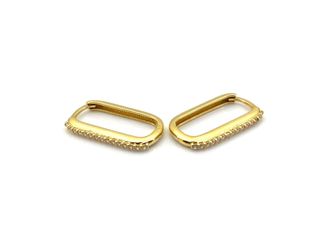 argollas oro 18k con piedra con circonita