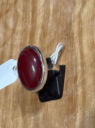 Anillo Piedra Natural Granate Plata