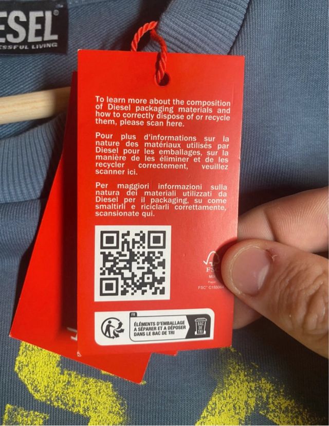 Sudadera DIESEL Original – Nueva con Etiquetas