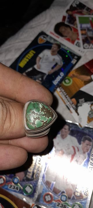 Anillo Plata 925 Hombre Turquesa. 