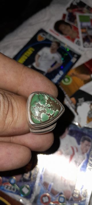 Anillo Plata 925 Hombre Turquesa. 