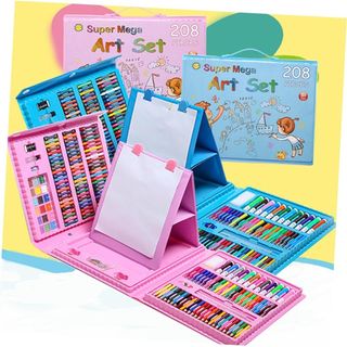 NESTINGHO 208 Piezas bolígrafos de color , AZUL, neón marcadores de acuarela para niños bolígrafos de gel