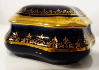 Cajita antigua de Limoges oro 22k 1920 Francesa