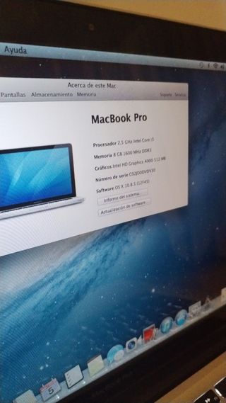 MacBook Pro 8GB RAM 500GB Disco Duro