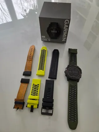 Garmin fenix 7x Solar Negro/Verde