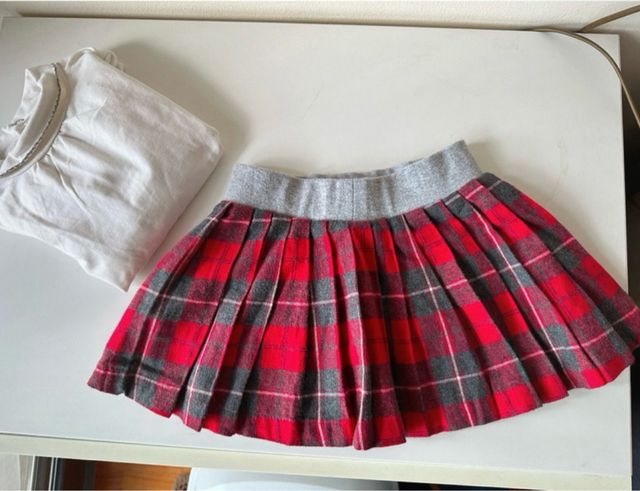 Completo bambina Natalizio scozzese