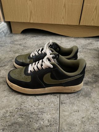 Zapatillas Nike Air Force 1 Negras y Verdes