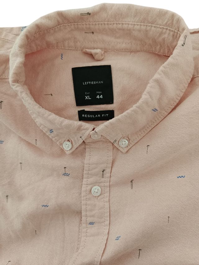 Camisa Lefties rosa algodón XL semi nueva - hombre