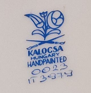 Plato de 1970 Kalocsa 0f Hungría pintado a mano
