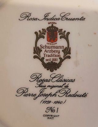 Plato Schumann Rosas Clásicas Pierre Joseph Redout