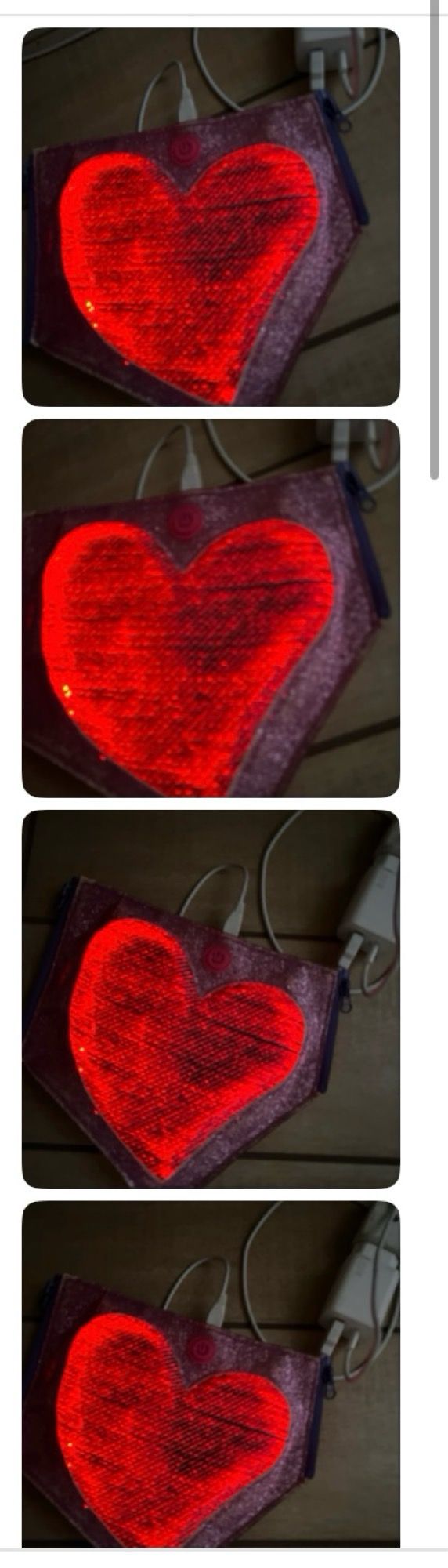 Zaino Seven scuola bambina cuore LED