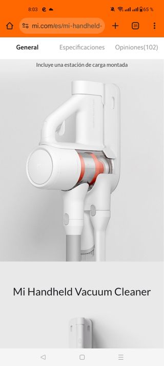 Base de carga Xiaomi Mi Handheld Vacuum Cleaner