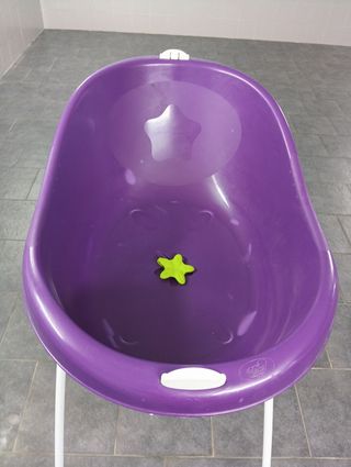 Bañera plegable para bebé morada