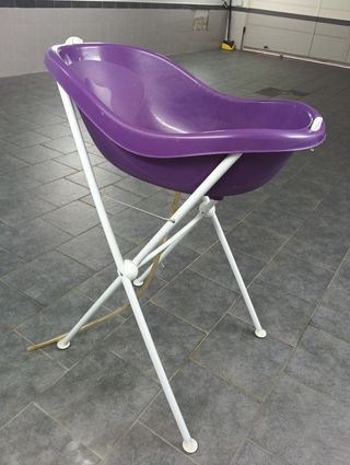 Bañera plegable para bebé morada