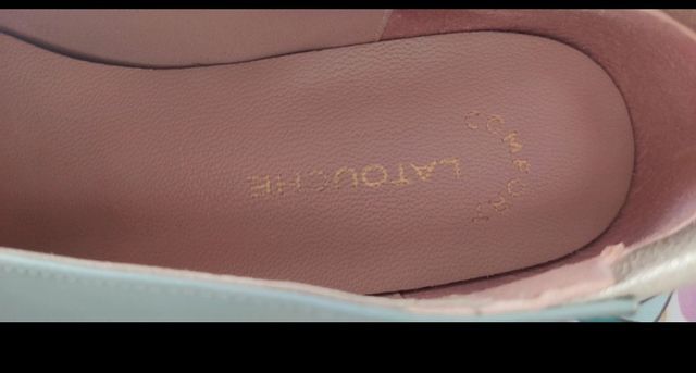 Zapatos planos Latouche oro y verde azulado