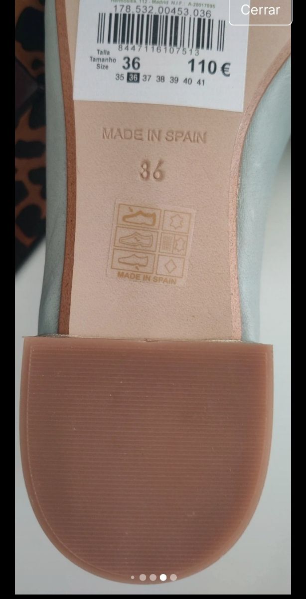 Zapatos planos Latouche oro y verde azulado