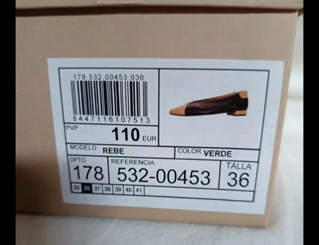 Zapatos planos Latouche oro y verde azulado