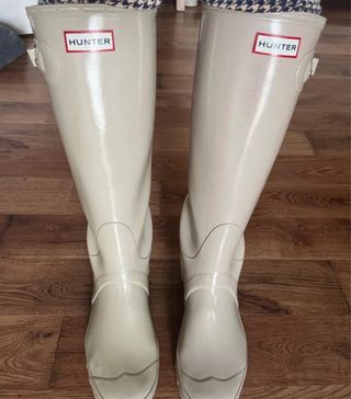 Botas de agua Hunter beige