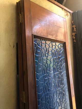 3 Puertas Vintage con Vidrio Azul