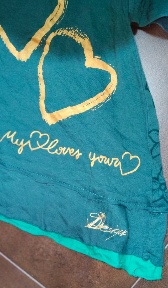 Vestido Desigual verde y multicolor original