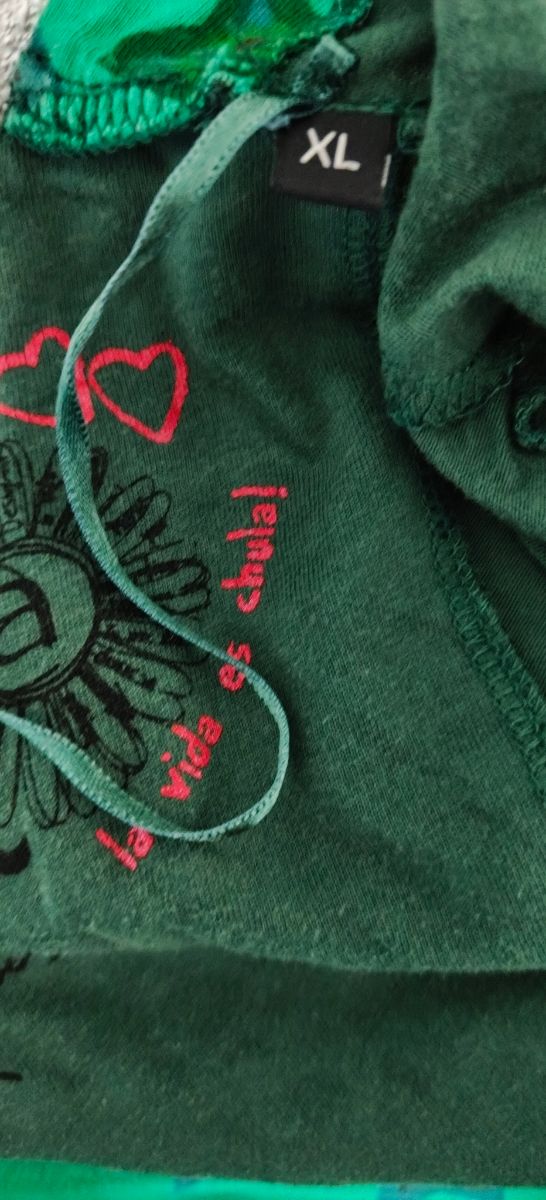 Vestido Desigual verde y multicolor original