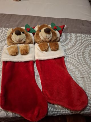 Calcetines Navideños Oso 60x20cm