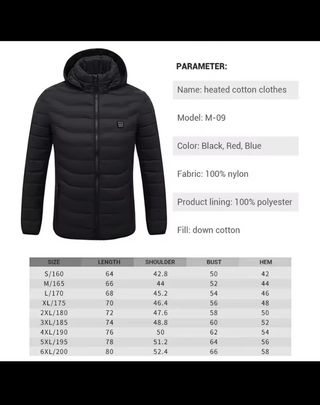 Chaqueta Calefactable 21 Zonas Hombre/Mujer