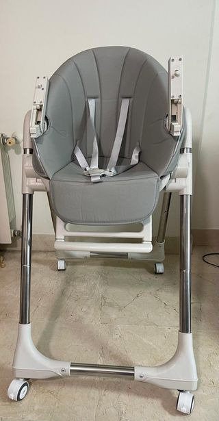 Trona de bebé ajustable gris