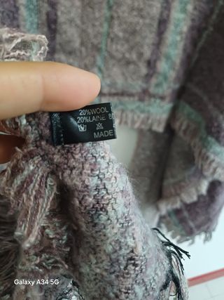 Sciarpa donna plaid viola e grigio