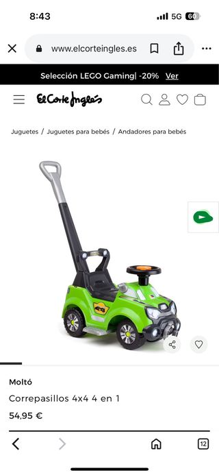 Correpasillos 4x4 Moltó 4 en 1