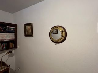 Espejo Náutico Ojo de Buey Dorado
