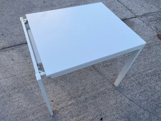 Mesa de cocina extensible blanca
