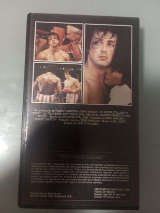 Película VHS Rocky de 1984