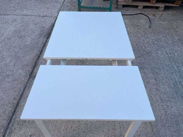 Mesa de cocina blanca extensible