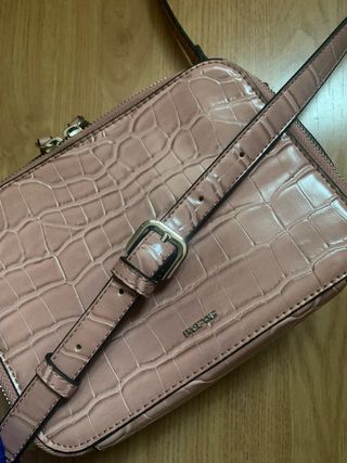 Bolso piel serpiente rosa